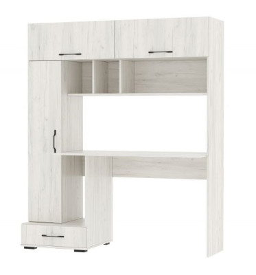 Письменно-компьютерный стол ПКС-1 дуб крафт белый