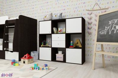 Стелаж Джери корпус венге темный