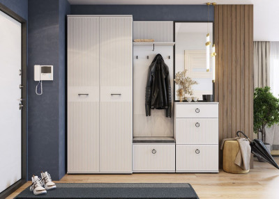 Зеркало настенное Шарлиз, белое сияние