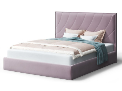 Кровать СОФИЯ 2000*1800мм (без опор), велюр NEO 15 (лиловый), (б/основания, б/матраса)