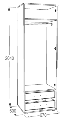 Шкаф для одежды Омега 18