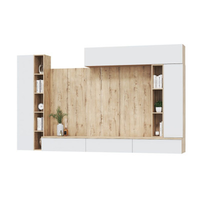 Гостиная Сканди, набор ББ-4, дуб бунрати/белый