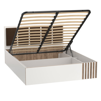 Кровать Либерти 1600 с подъемным механизмом 51.26 белый/дуб каньон