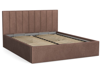 Кровать Юнона 1600 Н=1020мм с подъемным мех. велюр кофе