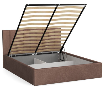 Кровать Юнона 1600 Н=1020мм с подъемным мех. велюр кофе