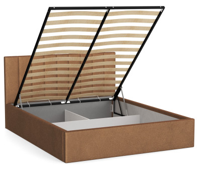 Кровать Юнона 1600 Н=1020мм с подъемным мех. велюр шелк