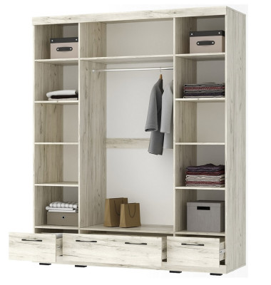 Шкаф Соната ШСЗ-1800 дуб крафт белый-антрацит