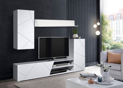 Стенка Прага 6 белый/софт белый