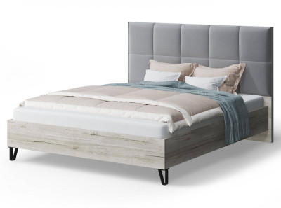 Кровать Вита с мягким изголовьем, 1800*2000 мм, серый