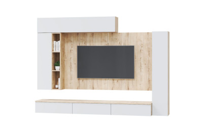 Гостиная Сканди, набор ББ-9, дуб бунрати/белый