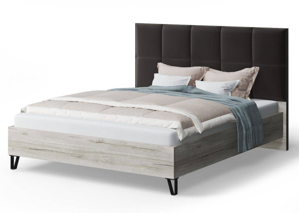 Кровать Вита с мягким изголовьем, 1800*2000 мм, кофе