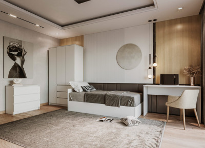 Спальня подростковая №2 белый Мори