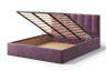 Кровать Элен 1200*2000 мм, велюр NEO 17, фиолетовый