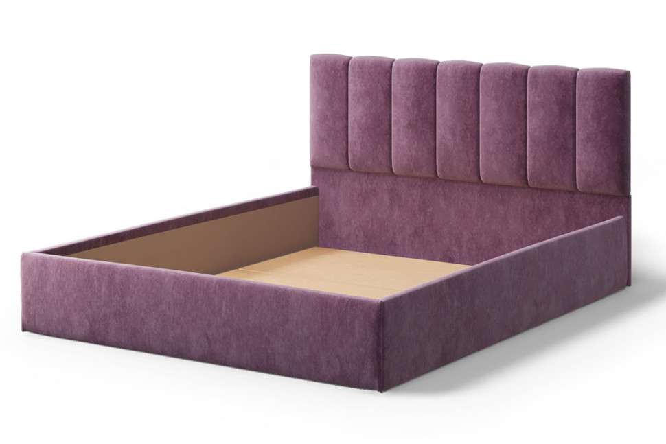 Кровать Элен 1200*2000 мм, велюр NEO 17, фиолетовый