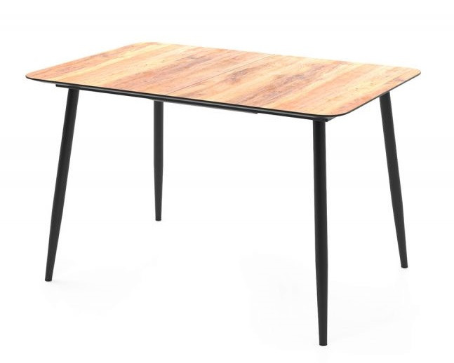 Стол обеденный КОРСИКА В1 (1200*800) пластик Дуб Вотан/МДФ, металл черный НШ
