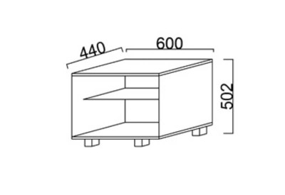 Тумба для обуви ПР-12 &quot;Александра&quot; с накладкой МДФ