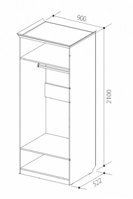 Шкаф 2х дверный для платья Уголок школьника-2 ШиК-2