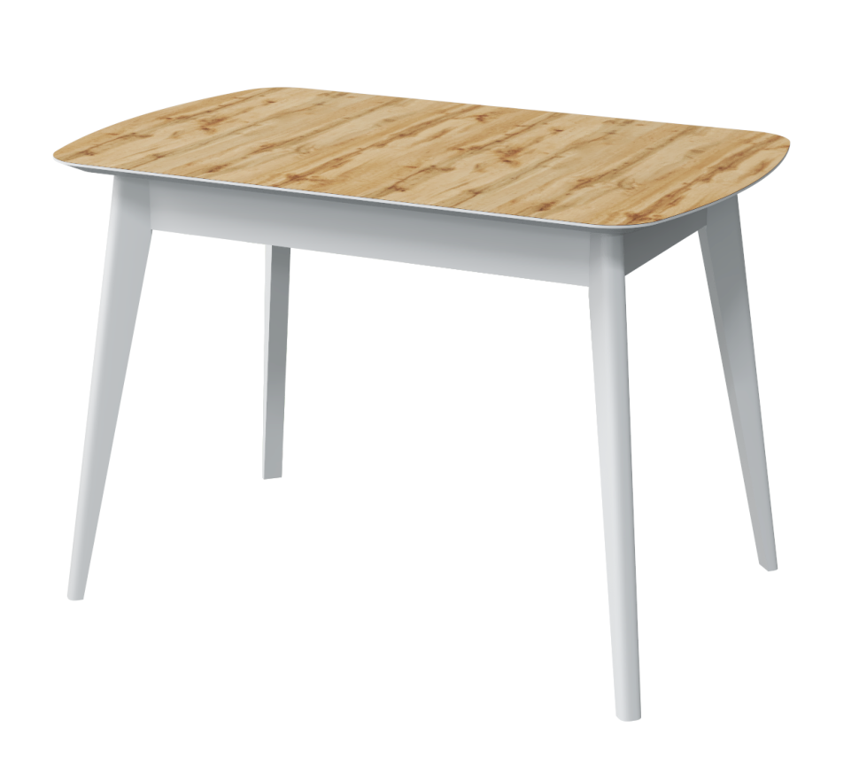 Стол обеденный Прайм 1400мм дуб вотан/белый