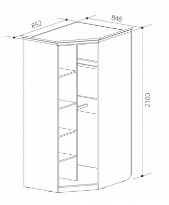 Шкаф угловой ШиК-3 Уголок школьника-2