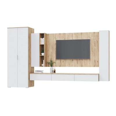 Гостиная Сканди, набор ББ-8, дуб бунрати/белый