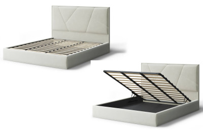 Кровать Ингрид, 1200*2000 мм, серо-белый