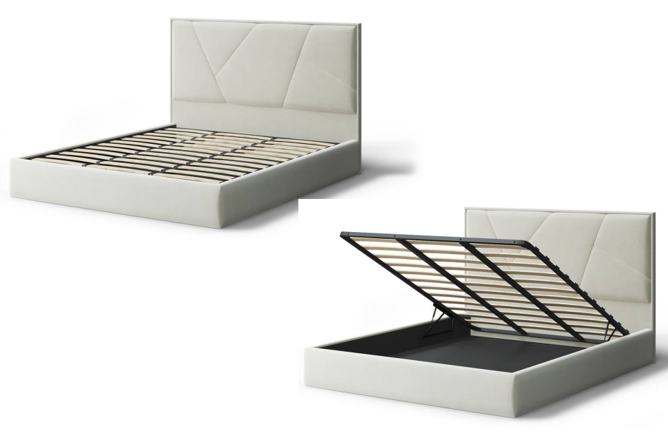 Кровать Ингрид, 1200*2000 мм, серо-белый