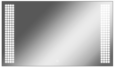 Зеркало Cosmo 120 black с подсветкой Sansa