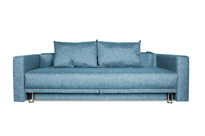 Диван серо-голубой с подлокотниками Некст