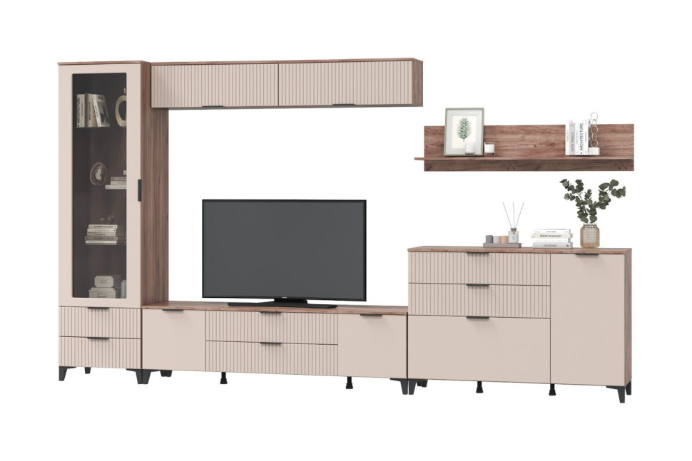 Гостиная Тоскана №3, дуб табачный/бисквит