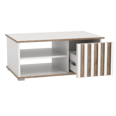 Стол журнальный 51.08 Либерти (опора h=20мм) белый/дуб каньон