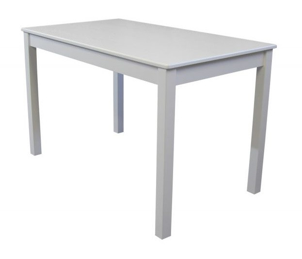 Стол кухонный 1200*680 Каспер МДФ/массив Белая эмаль
