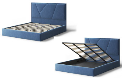 Кровать Ингрид, 1200*2000 мм, синий