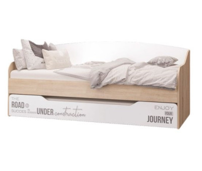 Кровать-софа Джуниор, выдвижная, дуб сонома/белый