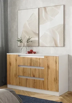 Комод 1200 Парус, белый/вотан