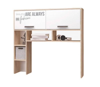 Полка-надставка Джуниор, дуб сонома/белый