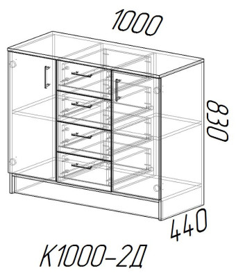 Комод к1000-2д