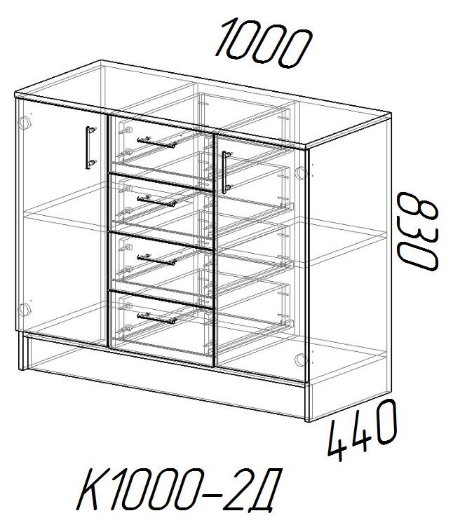 Комод к1000-2д