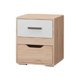 Тумба Джуниор, дуб сонома/ дуб сонома, белый