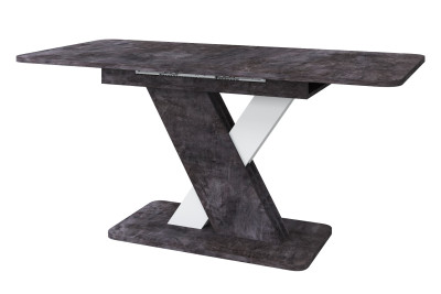 Стол раздвижной Крокус, камень темный/белый