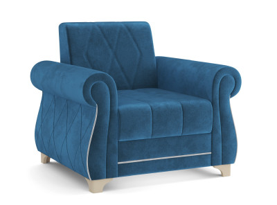 Кресло синий Порто велюр тенерифе океан
