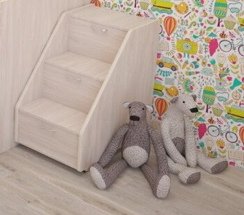 Кровать выкатная Соник, лайм с бортиками