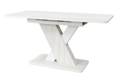 Стол раздвижной Крокус, ясень анкор/белый