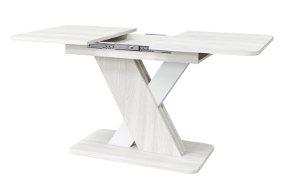 Стол раздвижной Крокус, ясень анкор/белый