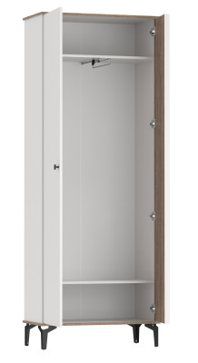 Шкаф для одежды 51.01 Либерти (опора метал. h=150мм) белый/дуб каньон
