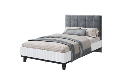 Кровать Шарлиз с мягким изголовьем, 1200*2000 мм, бренди лайт/белое сияние