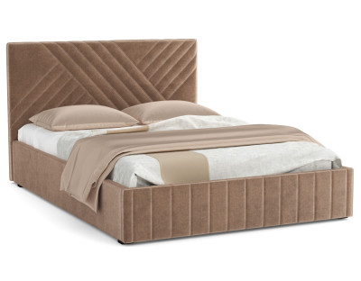 Кровать Гамма 1600 с подъемным мех. велюр хумус