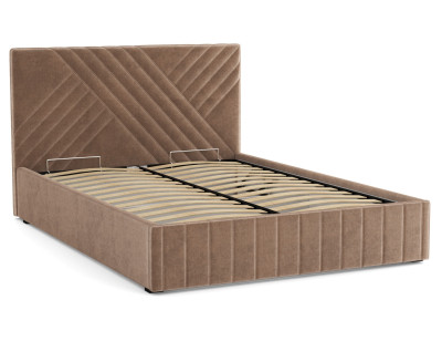 Кровать Гамма 1600 с подъемным мех. велюр хумус