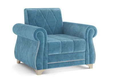 Кресло синий Порто велюр тенерифе дасти блю