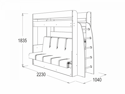 Кровать-диван "Омега 17"
