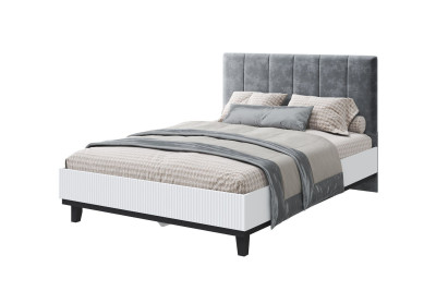 Кровать Шарлиз с мягким изголовьем, 1400*2000 мм, бренди лайт/белое сияние